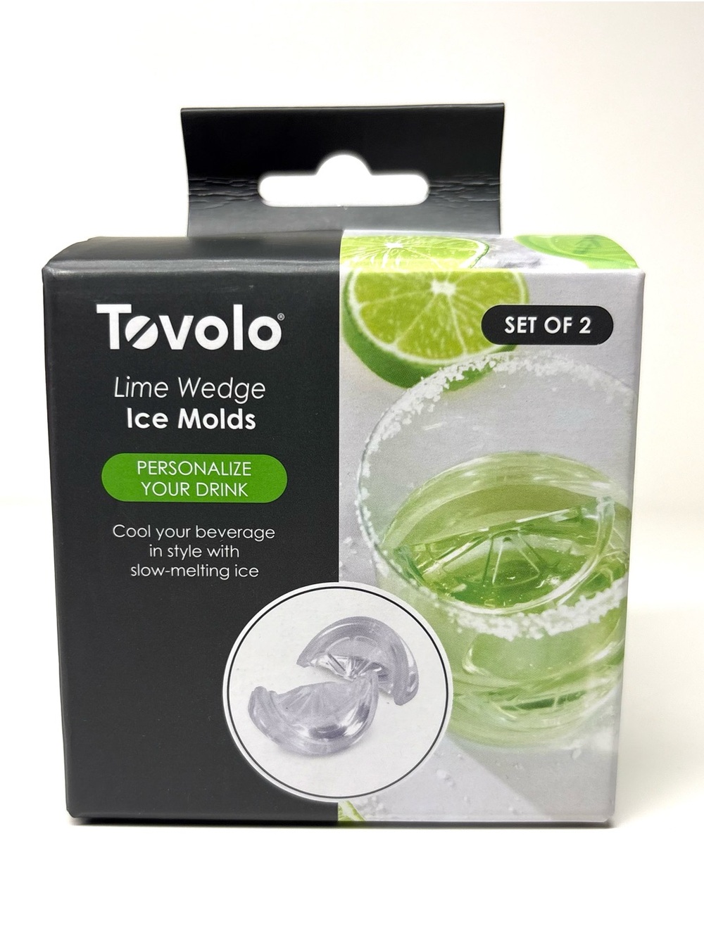 Lime Wedge Ice Molds - Clear (Set of 2)